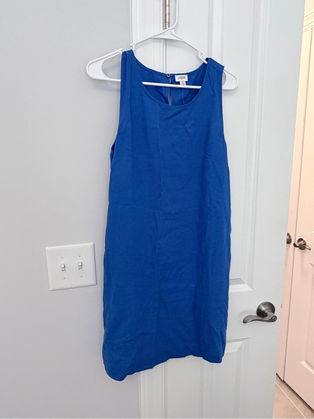 J. Crew Royal Blue Sleeveless Shift Mini Dress